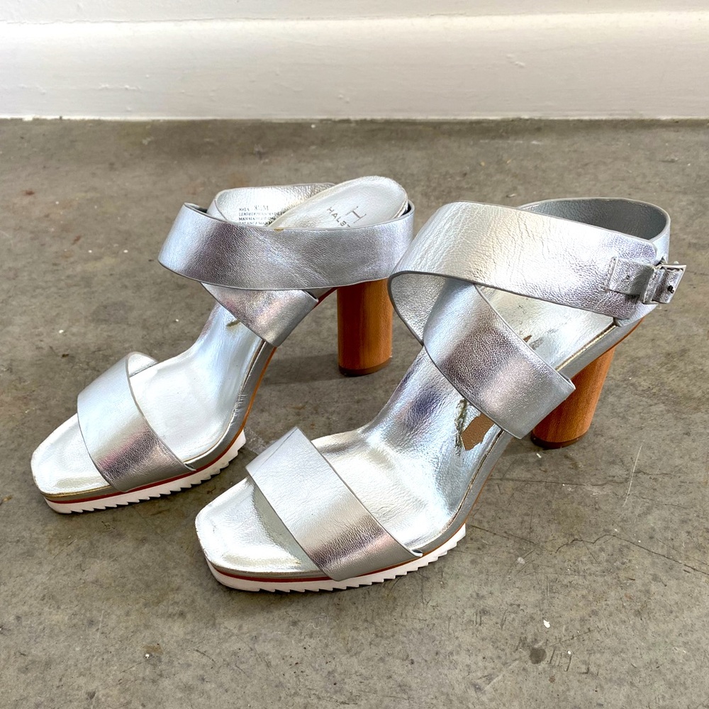Halston Heritage Nala Silver Metallic Heels